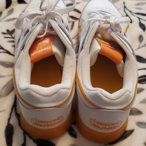 Reebok" Popsicle" White and Orange Sneakers